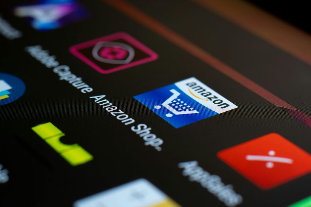 amazon app icon displayed on a smartphone screen