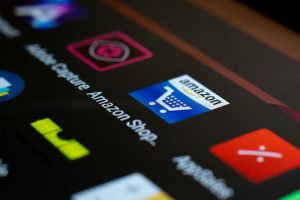 amazon app icon displayed on a smartphone screen